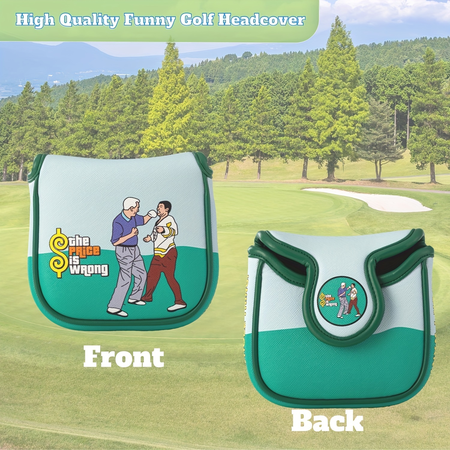 Funny Golf Putter Cover Premium Pu Leather Protector Strong Temu