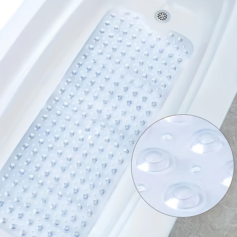 Alfombra de baño de ducha de esponja de PVC con drenaje, 24x17 pulgadas 