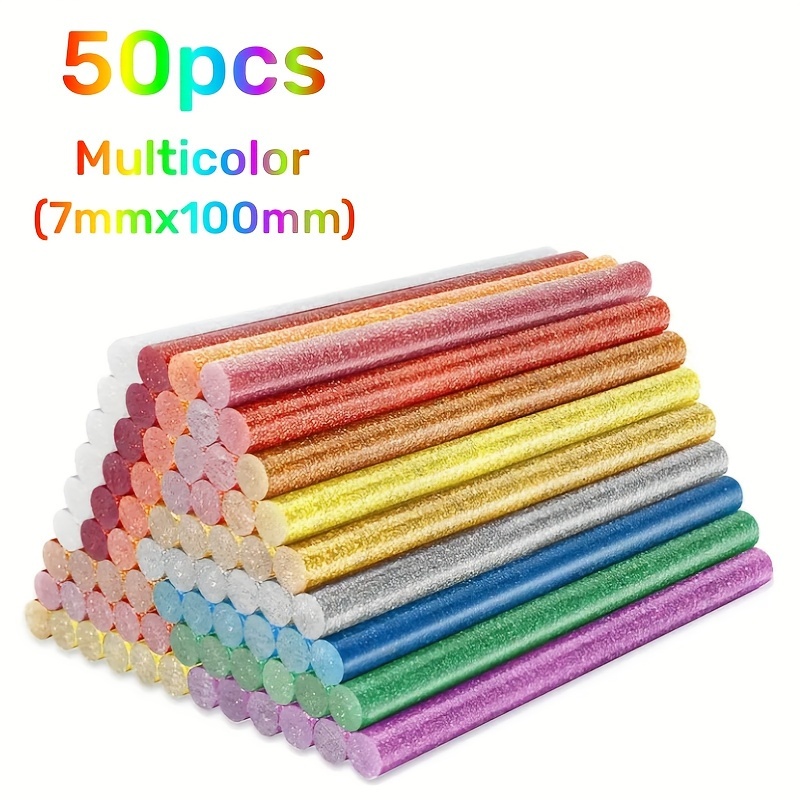 30pcs 7x100mm Mix Color Glitter Glue Sticks For Adhesive Gun - DIY
