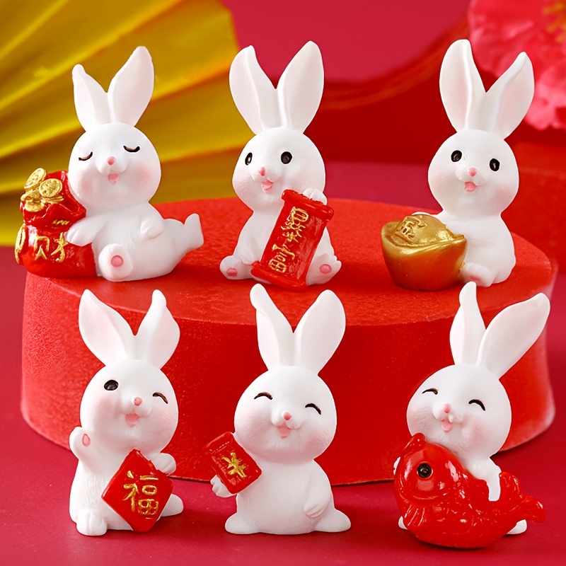  HOMSFOU 4pcs Brass Bunny 2023 Year of The Rabbit Gift Animal  Model Table Top Decor Vintage Ornament Vintage Easter Decorations Brass  Chinese Fengshui Statue Mini Decor China Chinese Zodiac : Home
