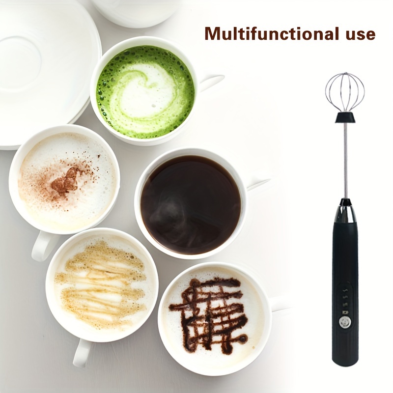 Usb Rechargeable Electric Milk Frother Powerful Handheld - Temu