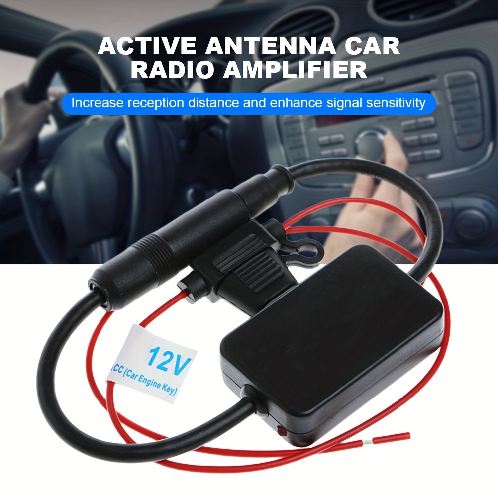 New Car Signal Amplifier Practical FM Signal Amplifier Anti Interference Car  Antenna Radio Universal FM Booster Amp Automobile Parts From 7,53 €