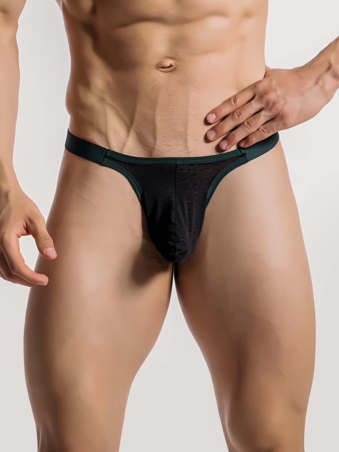 Ropa interior de tanga jockstrap c moda suave el stica y transpirable para hombres sexy y de cintura baja