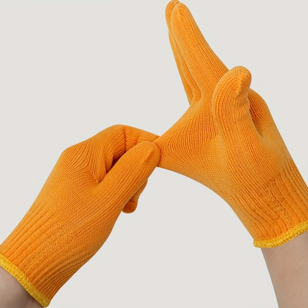 Orangeprotective Gloves Nylon Material Wear resistant - Temu Australia