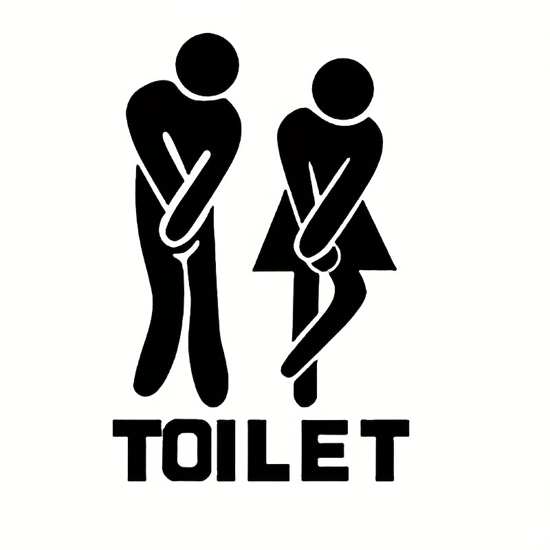 

Add A Fun And Stylish Touch To Your Home With This Removable Man/woman Toilet Sign Wall Sticker!