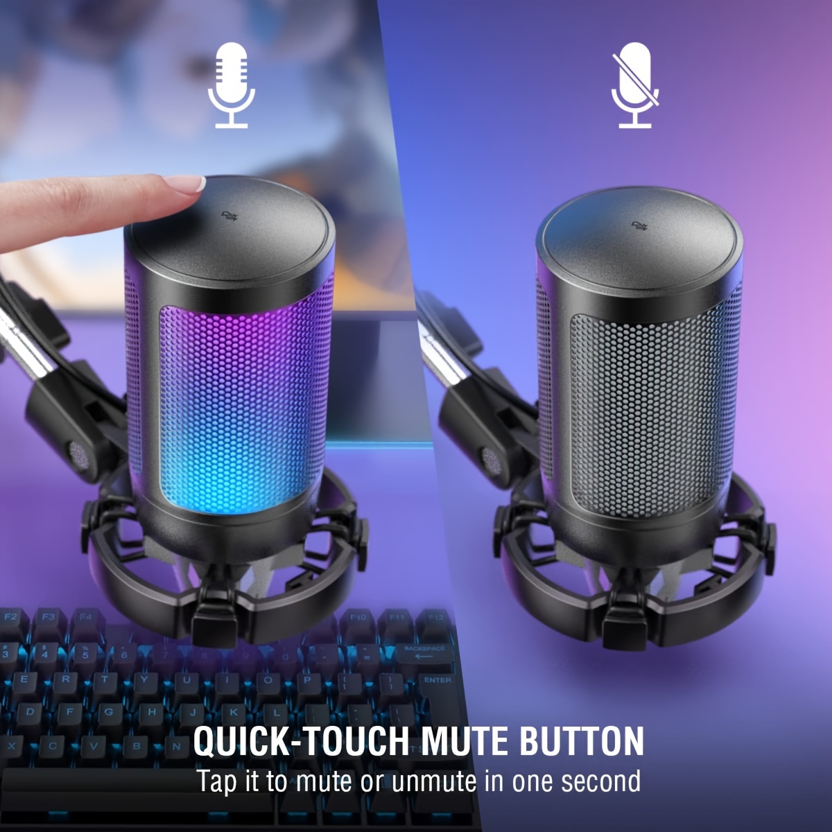  USB Microphone for PC,Computer Gaming Mic for PS4/ PS5
