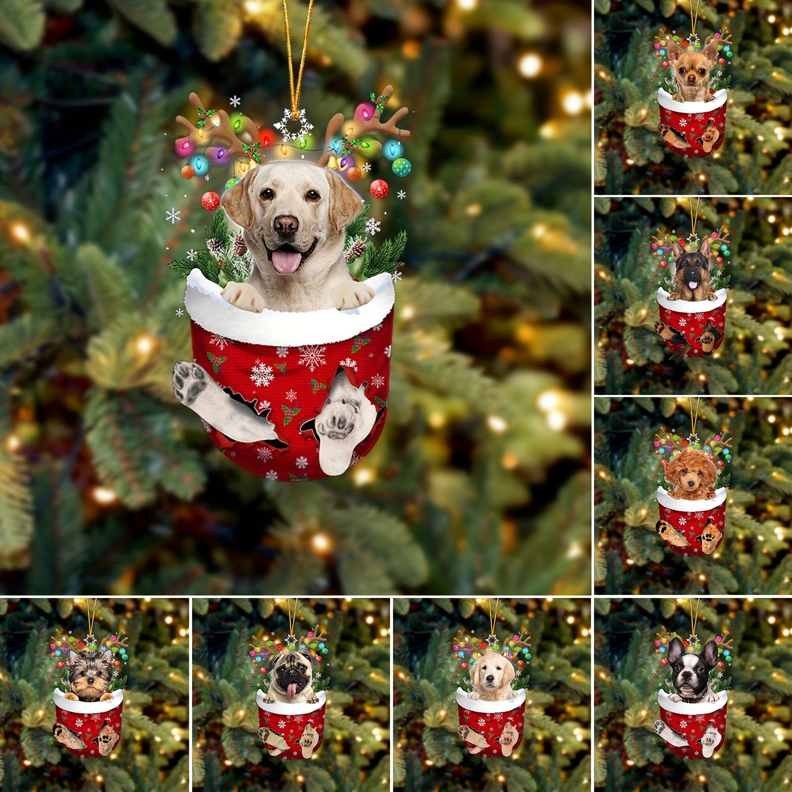 1pc Weihnachtsbaum Hund Anhänger Tier Ornament - Temu Austria