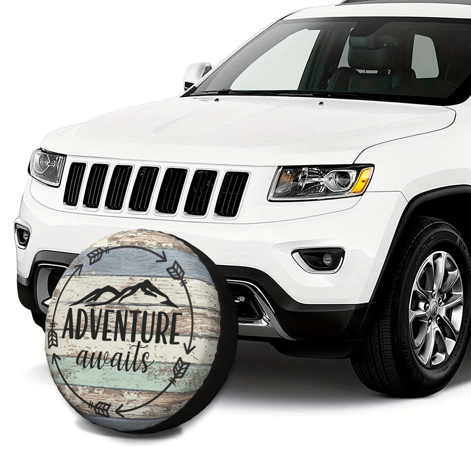 Adventure Awaits Spare Tire Cover Universal Fit For Wrangler Rv Suv Truck  Travel Trailer And Many Vehicles Waterproof Dust-proof Temu
