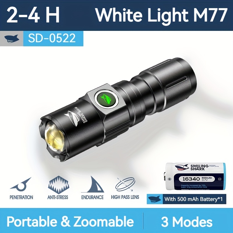 Linterna Led Recargable Alto Lumen 1 Pieza, Linterna Táctica Zoom, Linterna  Súper Brillante Grado Militar 3 Modos Emergencias, Campamentos - Patio,  Césped Jardín - Temu Chile