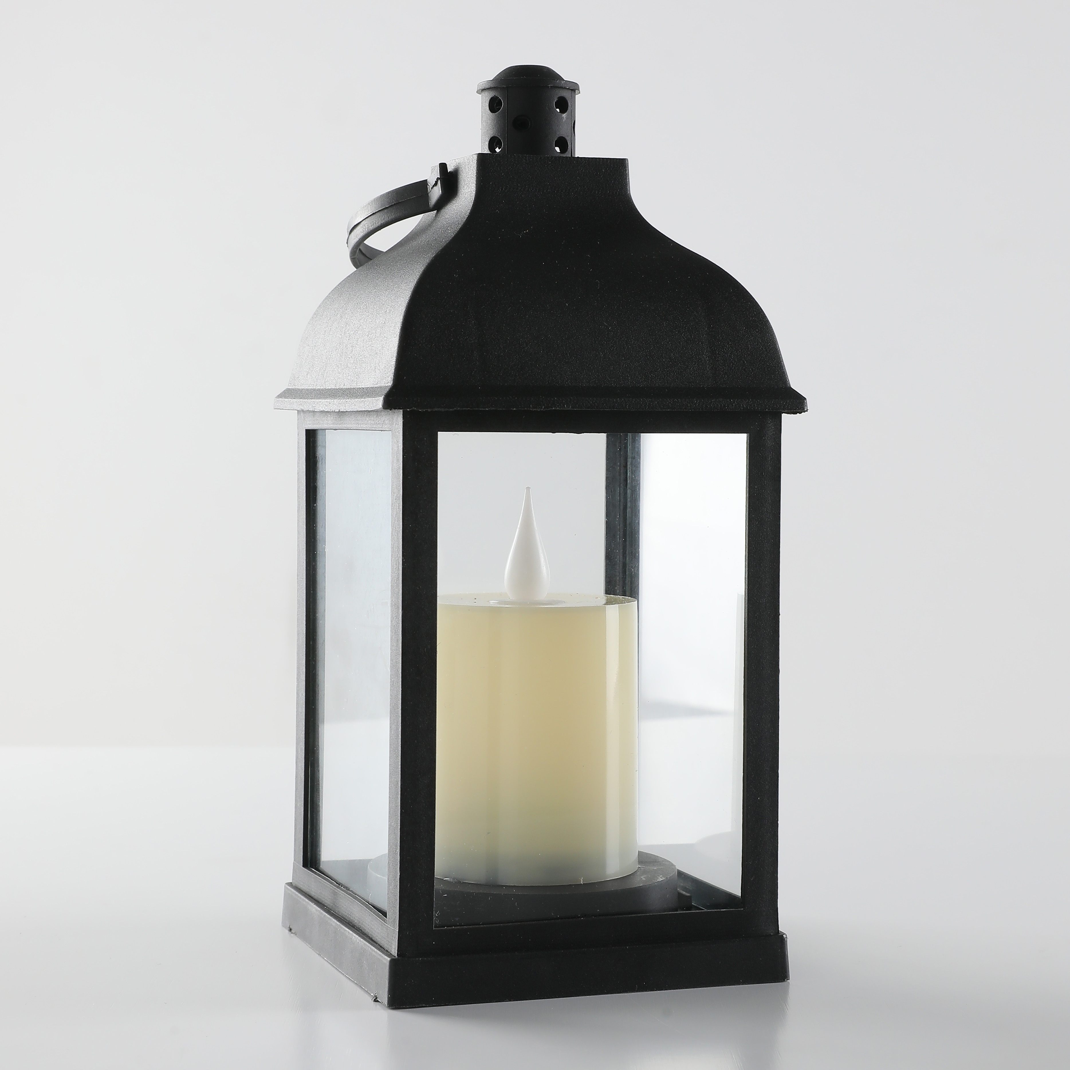 Lantern With Flickering Led Candle Battery Included Vintage - Temu