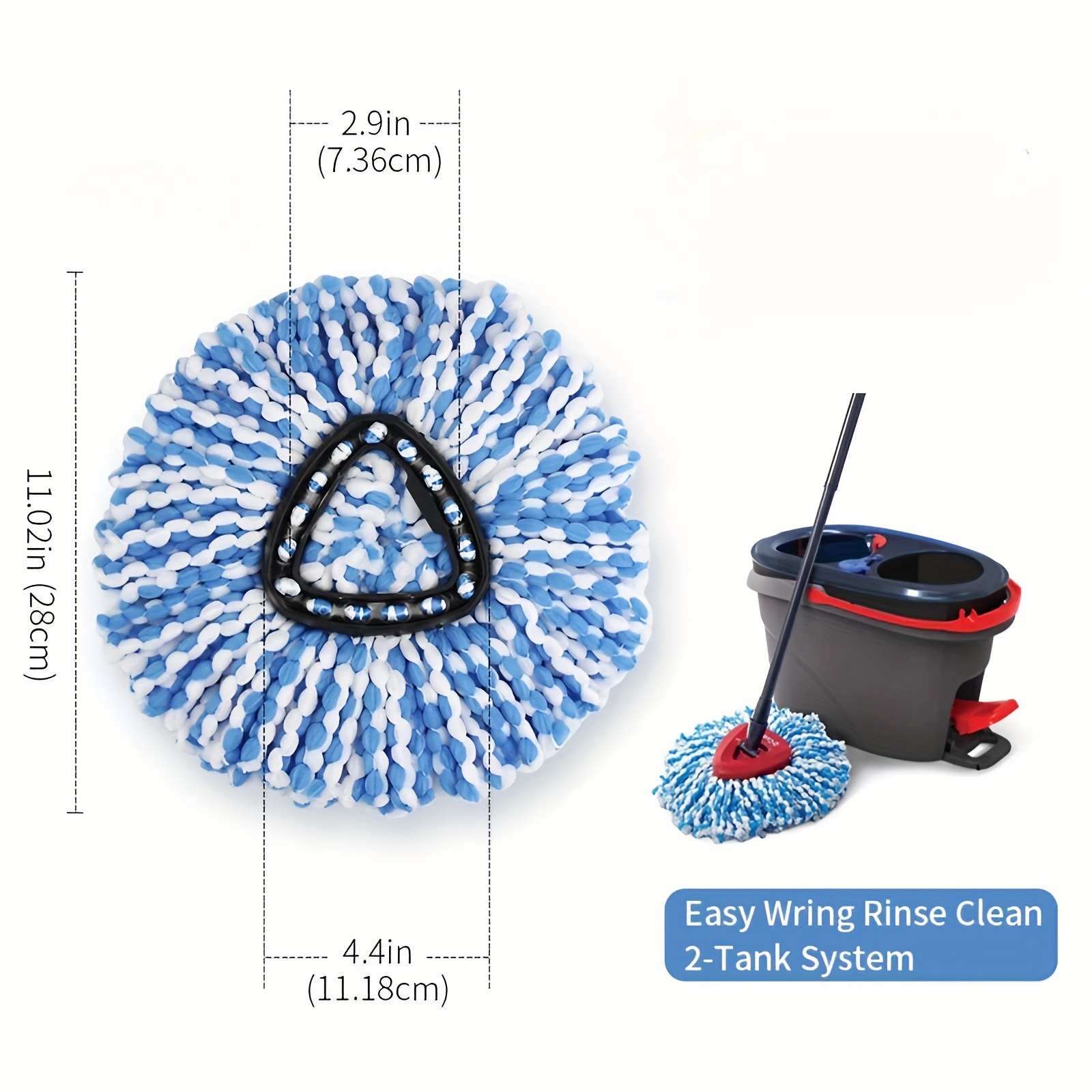 O-Cedar Rinse Clean Spin Mop, Easywring, Refill