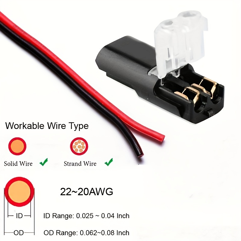 10x Superseal Amp / tyco 2pin 12v étanche Câble de prise de connecteur de  fil électrique adapté à l'automobile et à la moto