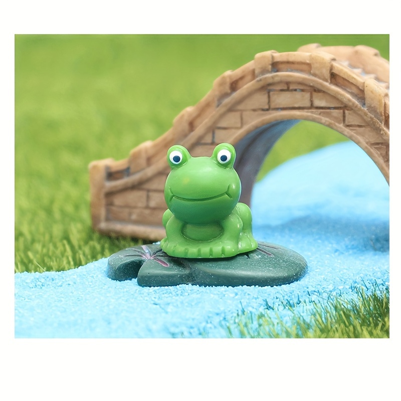 20pcs, Mini Resin Frog Statues, Green Small Micro Plastic Frogs Bulk Hidden  For Garden Decoration, Home Decoration, DIY Terrarium Crafts, Fairy Garden