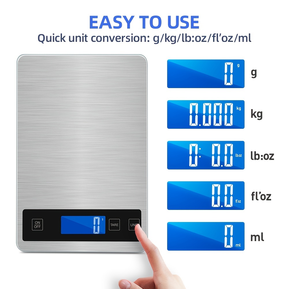 Kitchen Scale Digital Food Scale Rechargeable with Waterproof