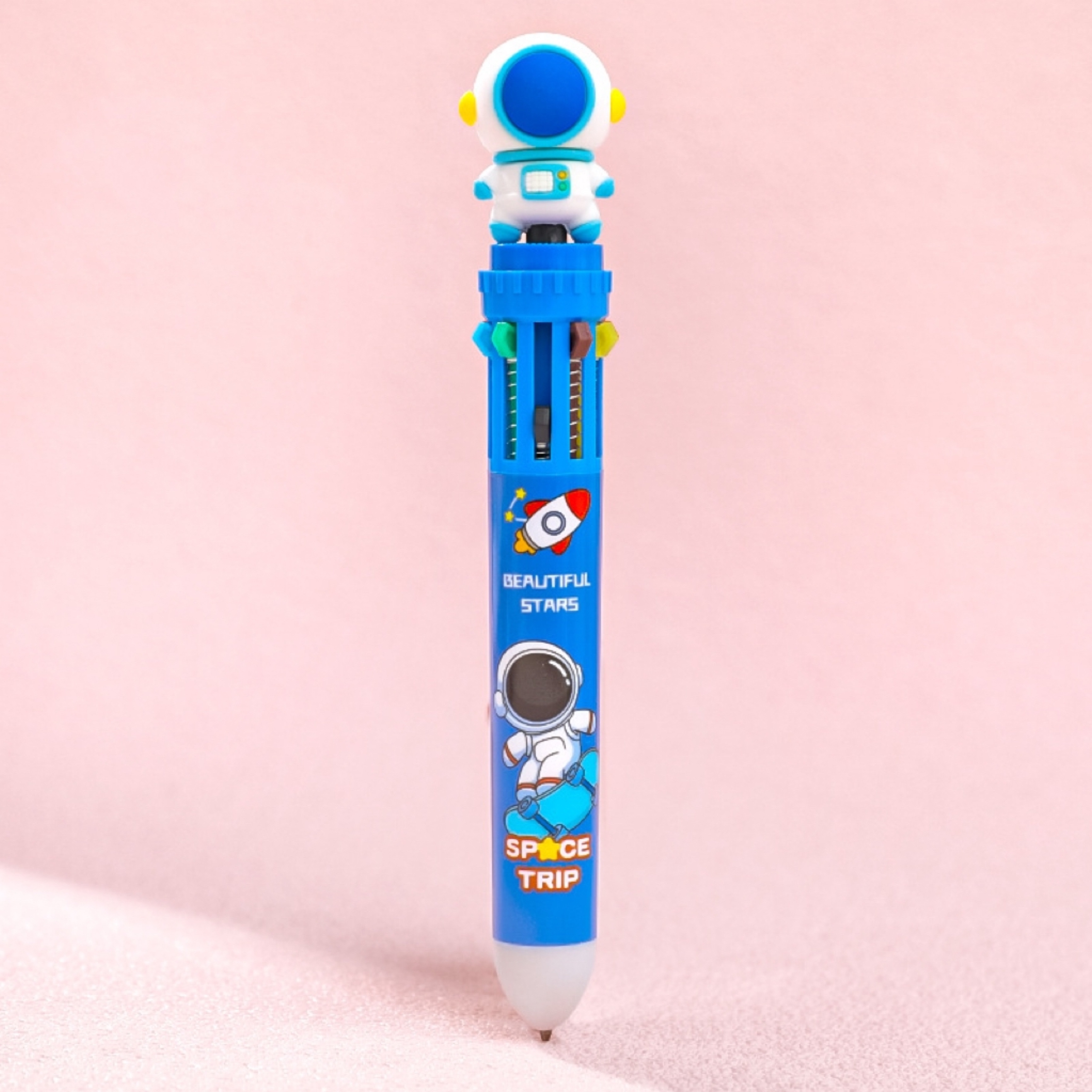 10 Colors Cartoon Astronaut Ballpoint Pen School Office Supply