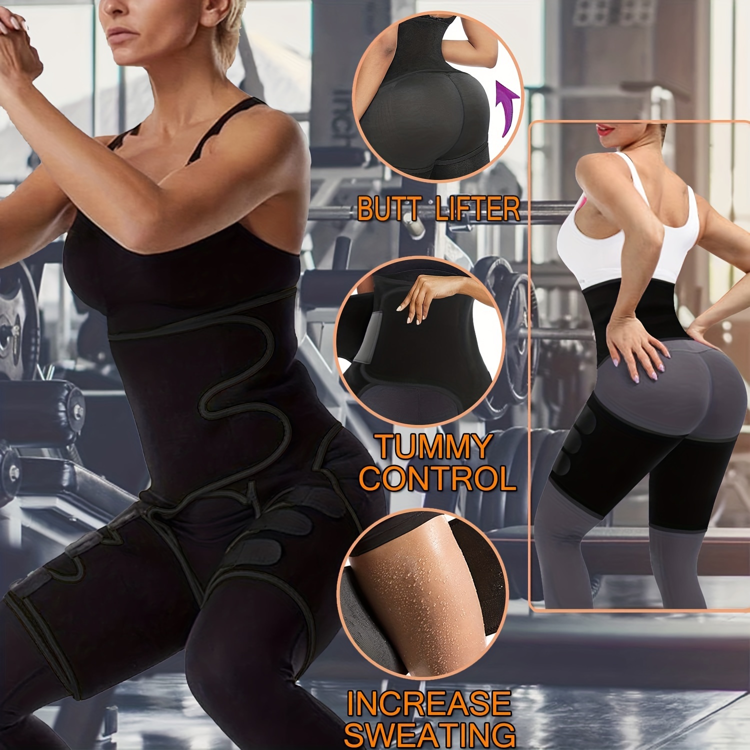 Waist and Thigh trainer with butt lifter