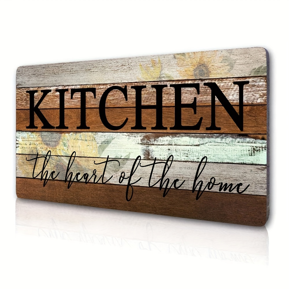 Kitchen Wall Hanging Sign with Sunflower Theme | Our Store