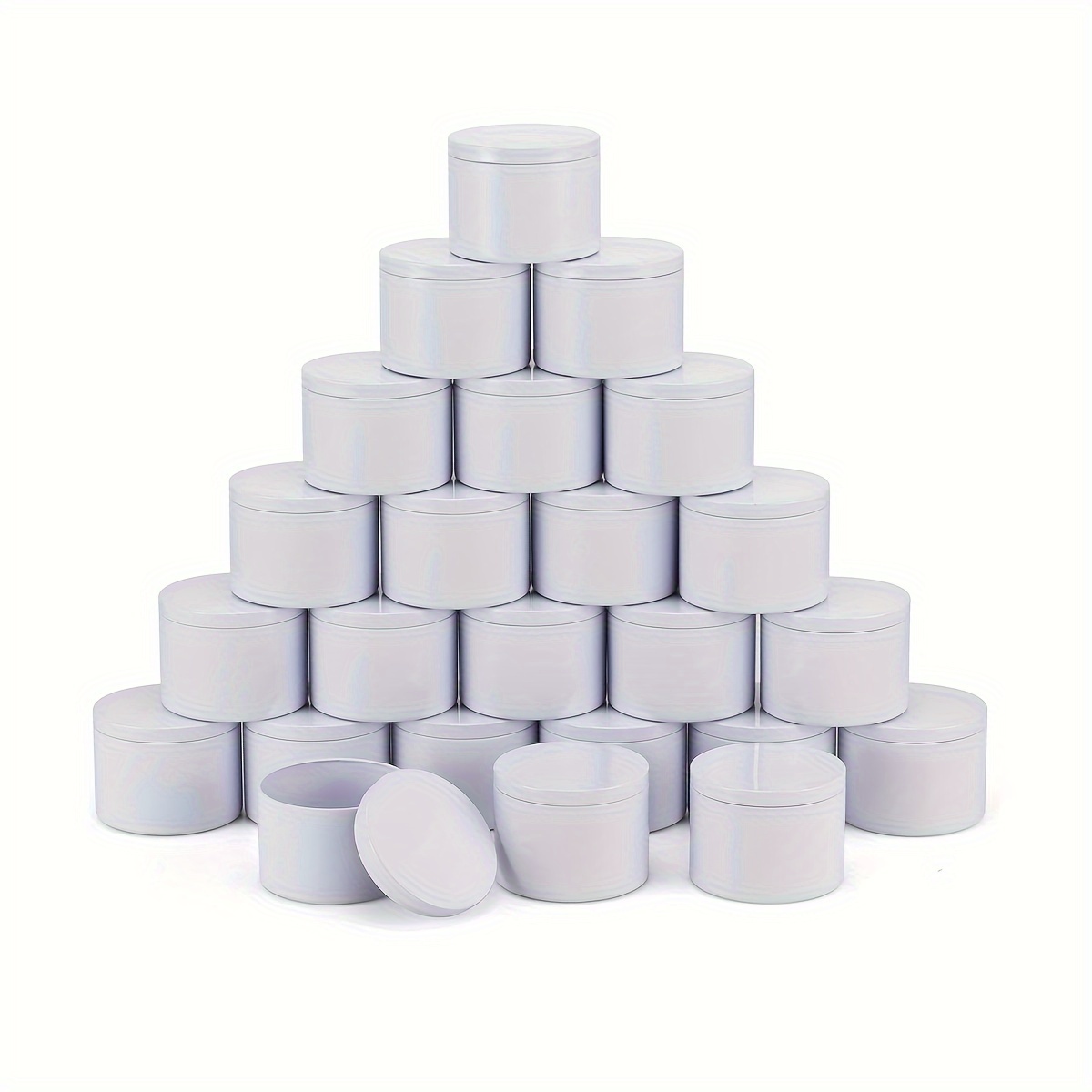 CYEAH 24 latas de velas ligeras, recipientes para velas de 8 onzas con  tapa, tarros de vela negros para fabricación de velas, artes y  manualidades