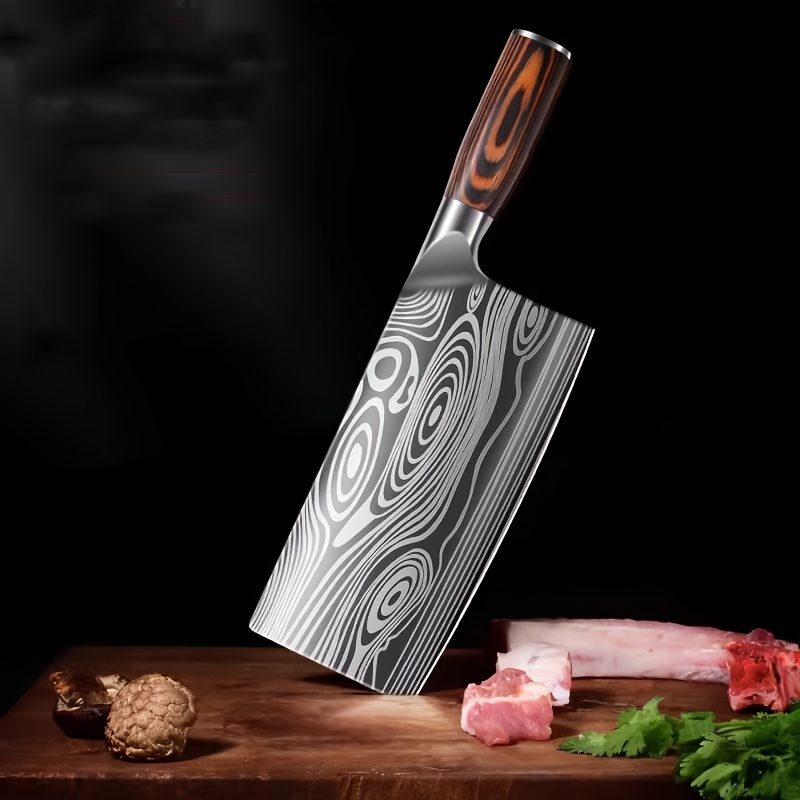 Stainless Steel Kitchen Knife Set Slicing Knife Meat Cleaver - Temu