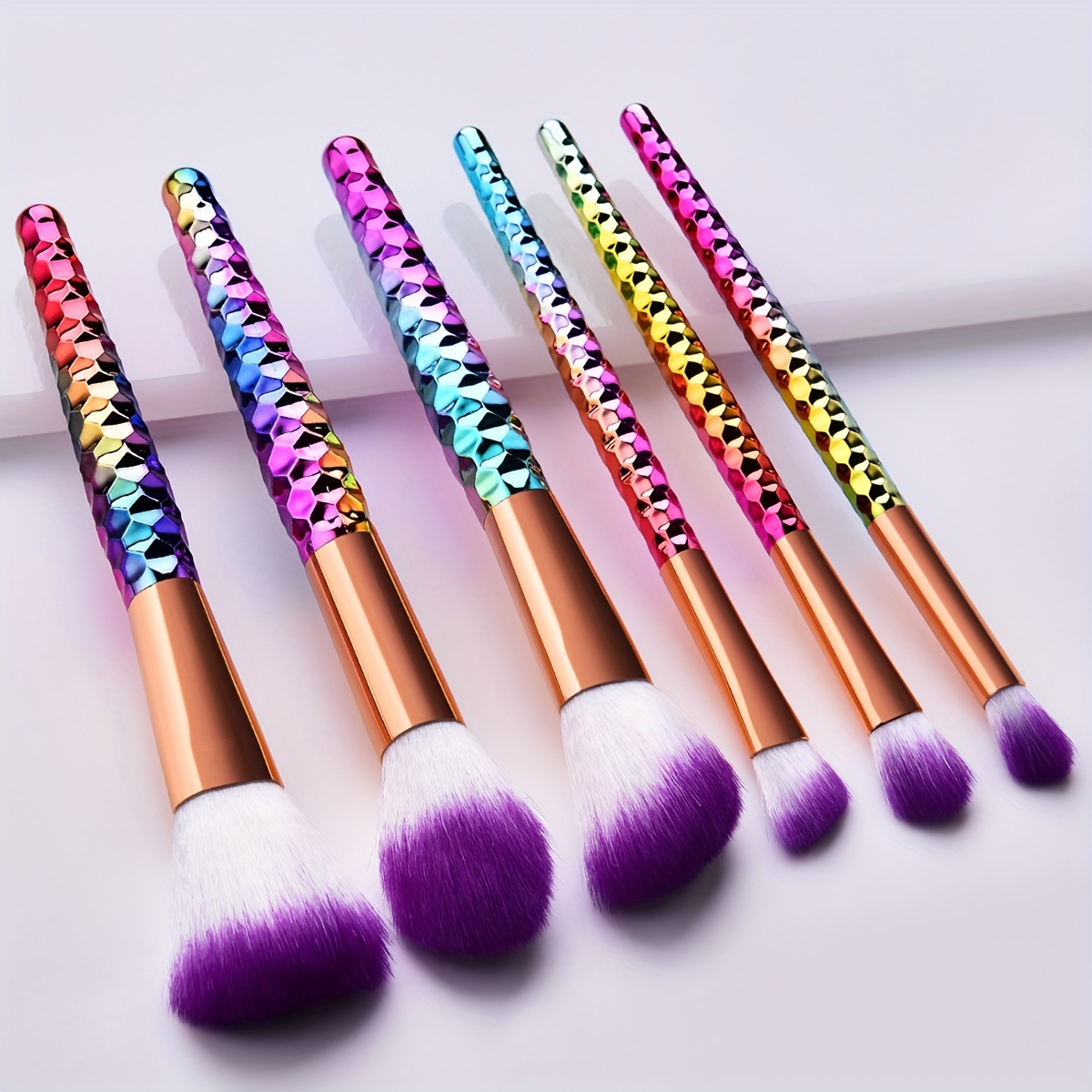 11PCS Makeup Brushes Set with Colorful Fish Tail Handle, Foundation Eyebrow  Eyeliner Blush Cosmetic Concealer Brushes Women Christmas Gift Ideas