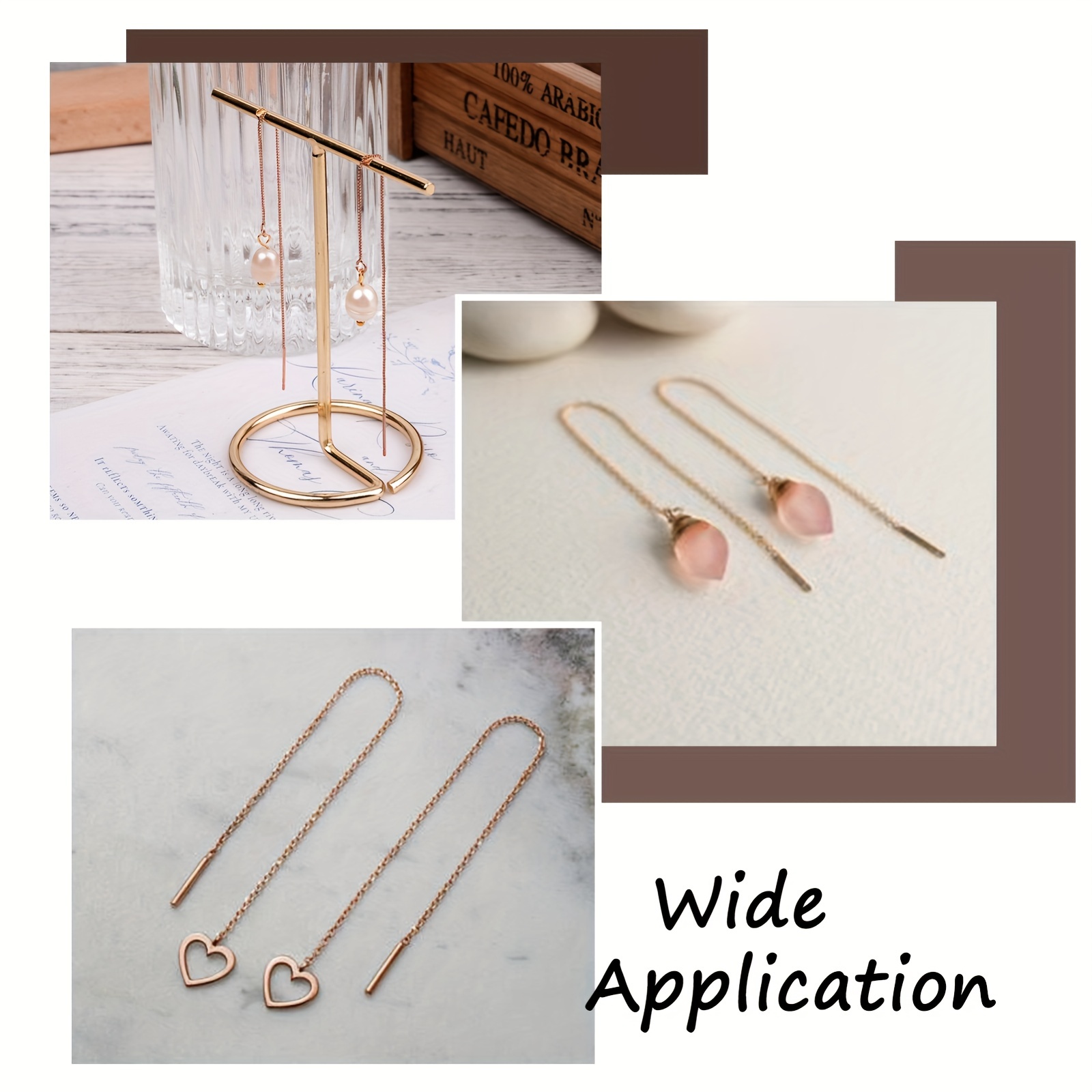 10 Pair Brass Stud Earring Findings With Loop Ear Threads Rack Plating Long  Lasting Plated Lead Free Nickel Free Real Rose Gold Plated 10x0 06cm Hole  2mm Pin 0 7mm - Arts