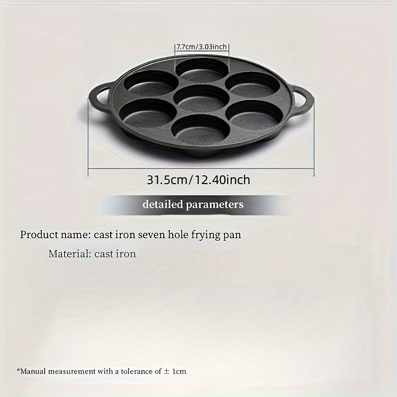 Non-stick Cast Iron Four-hole Pan For Eggs And Frying - Universal