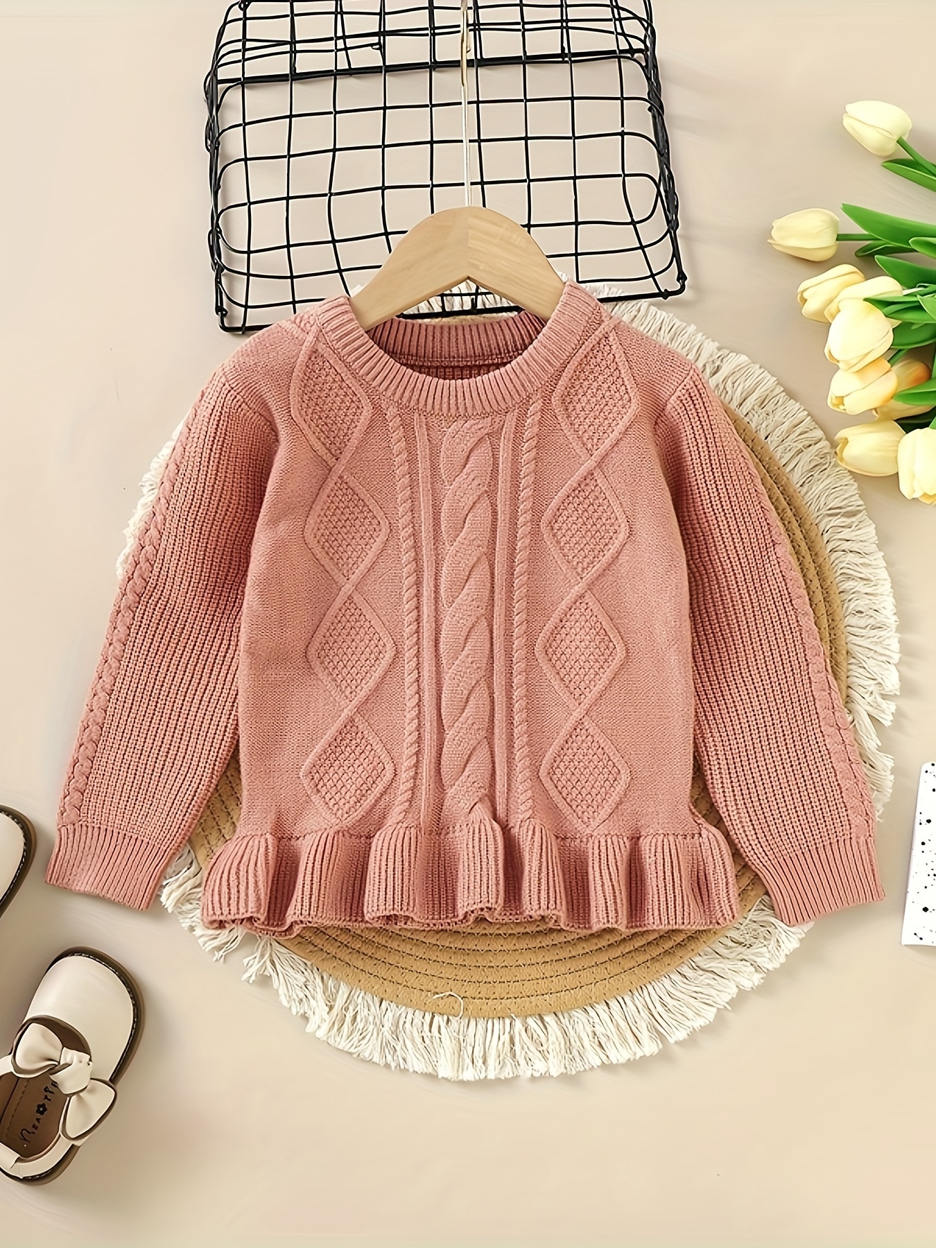 NANQUAN Baby Dino Pullover – Weicher Strick Mit Langarm, Für Jungen & Mädchen (Größe 2T/90)