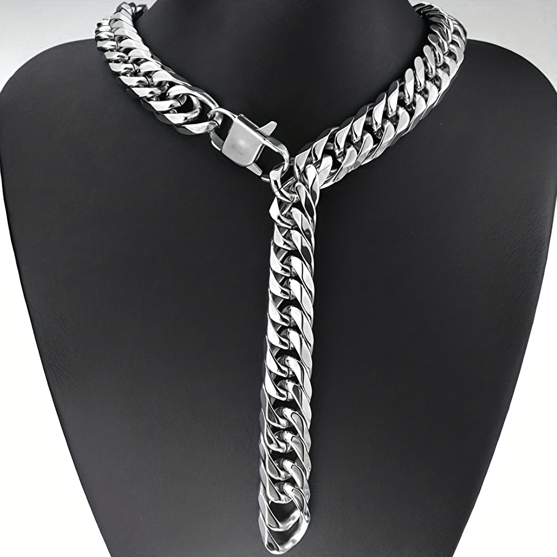 1pc 30MM Stainless Steel Rope Chain Big Chunky Necklace Hip Hop Fashion  Jewelry For Men Women Party Gift 30 Inch