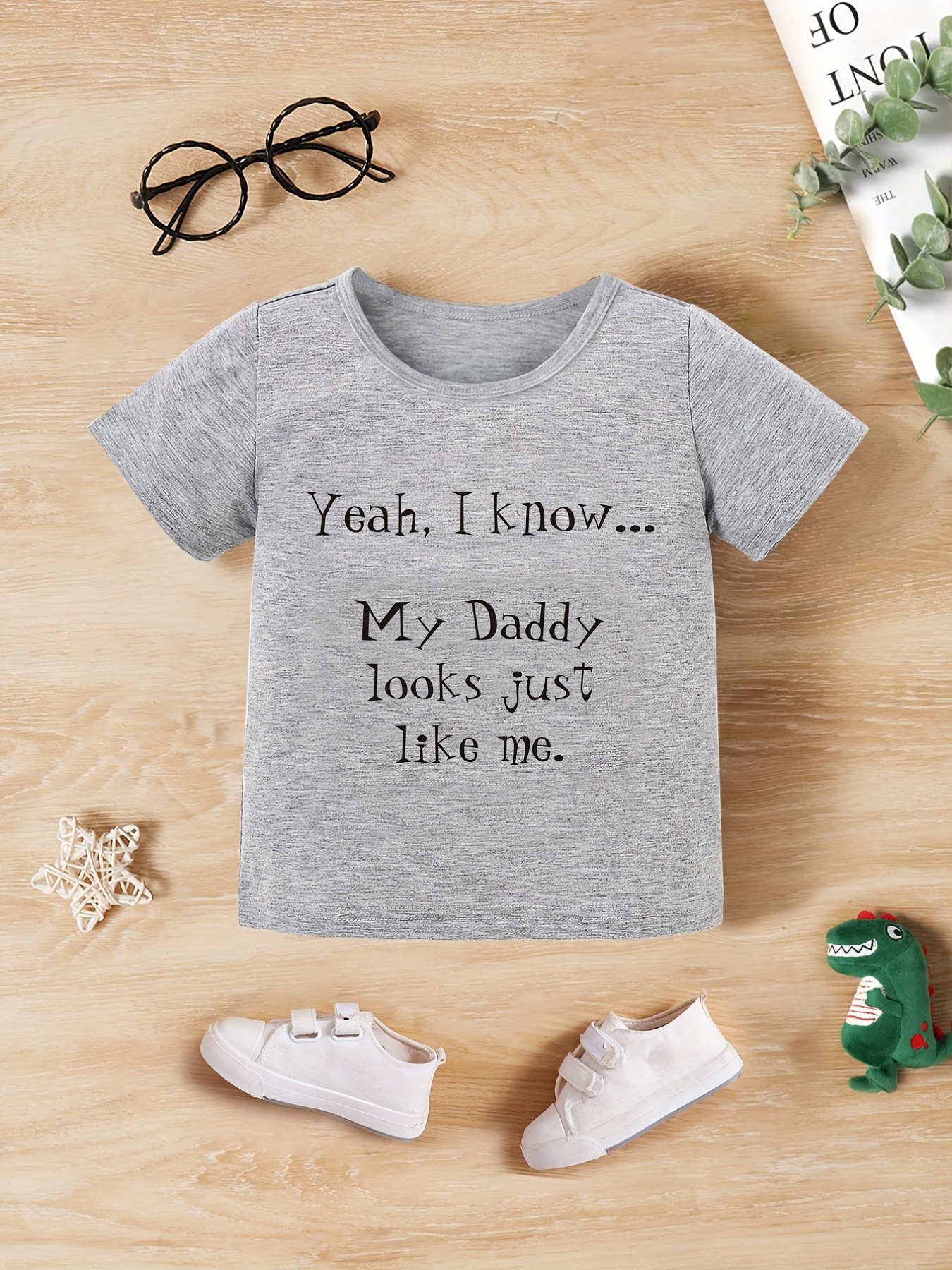 Toddler Baby Boys' Letter T Shirts With ''yeah, I Know My Daddy