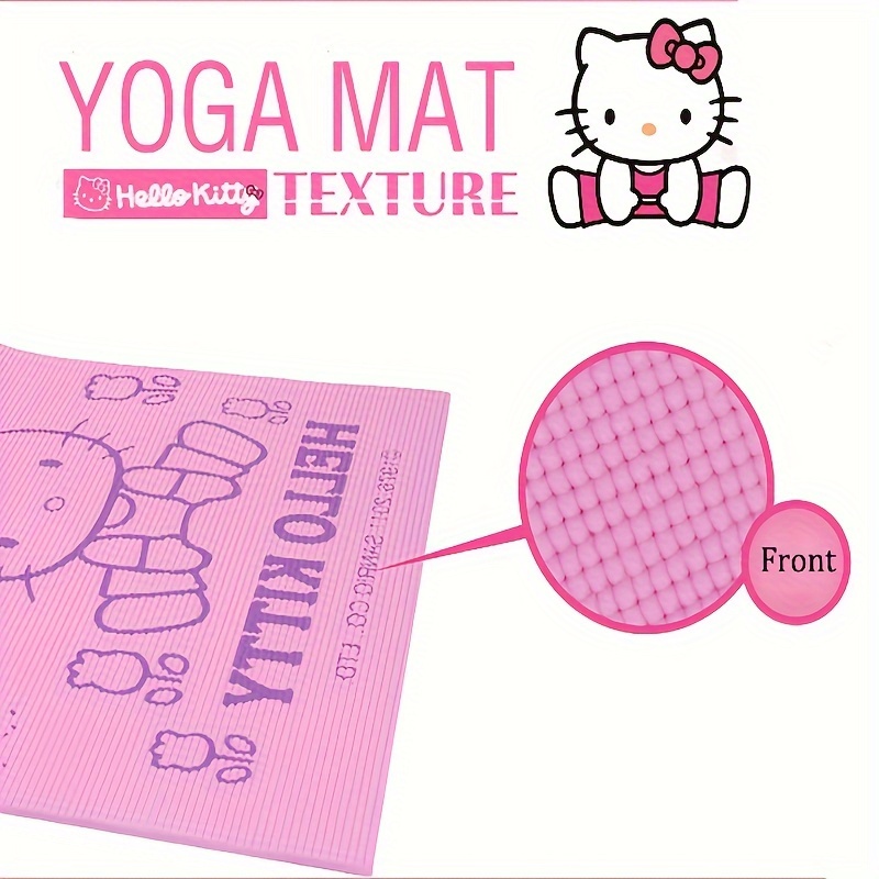 Kawaii Sanrio Hello Kitty Yoga Mat Anime Thickened Non-Slip Sports Fitness  Mat Fitness Equipment Widen Household Yoga Supplies
