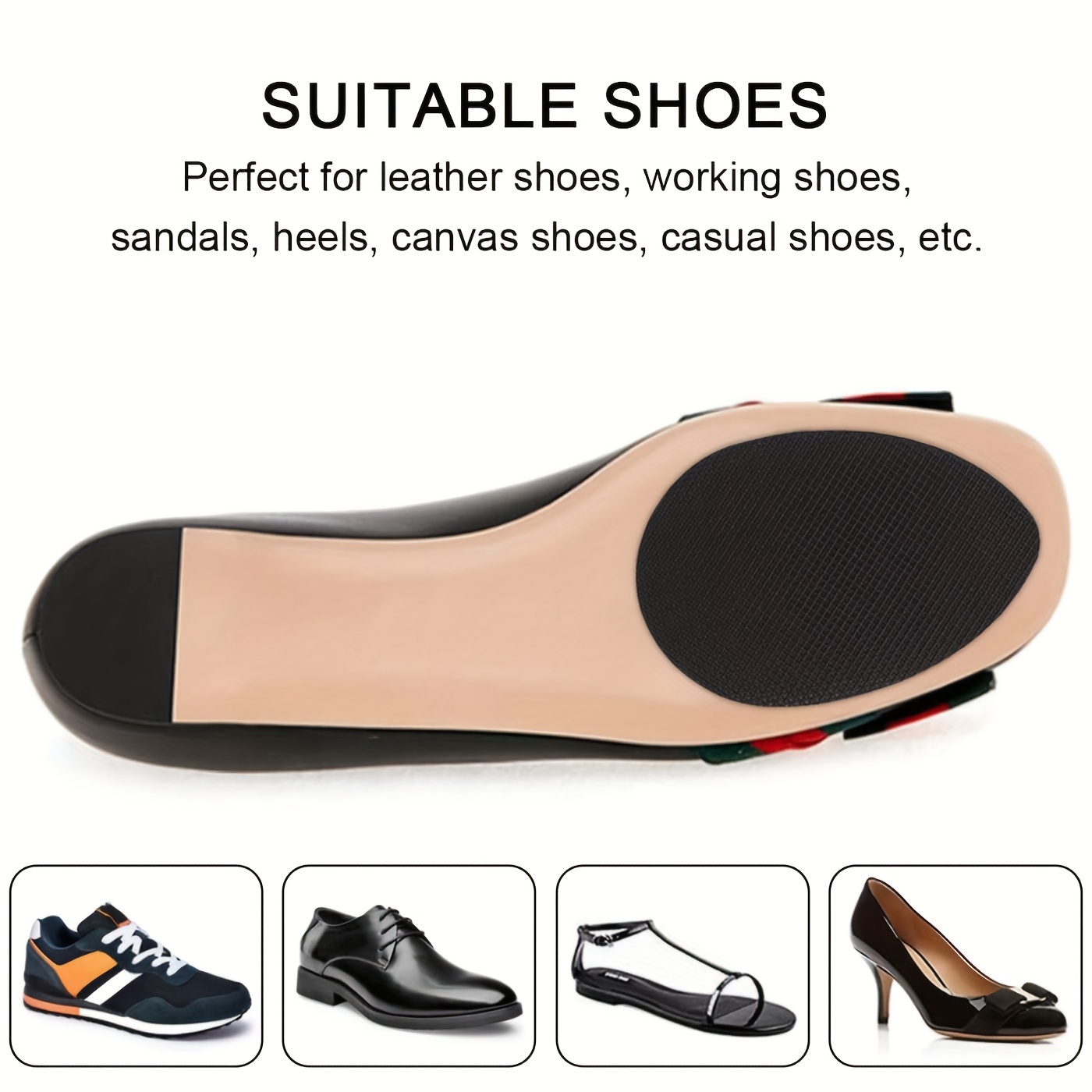 Non-slip Shoes Pads Adhesive Shoe Sole Protectors, High Heels Anti-slip Shoe  Grips - Temu United Kingdom