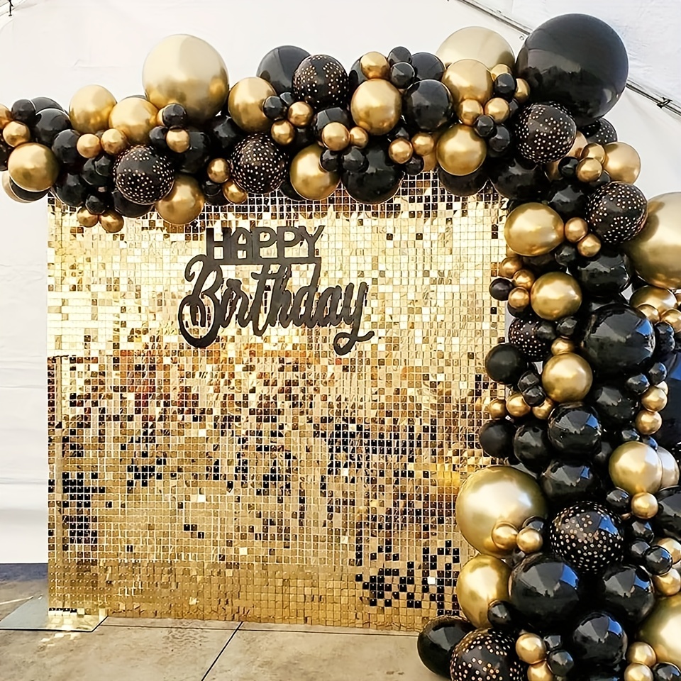 Lot de 15 ballons noirs et dorés pour 95e anniversaire - Pour homme et  femme : : Cuisine et Maison