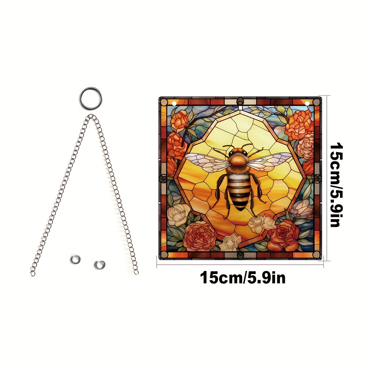 Bee Honeybee Vintage Bee Acrylic Window Decor/ Car Ornament