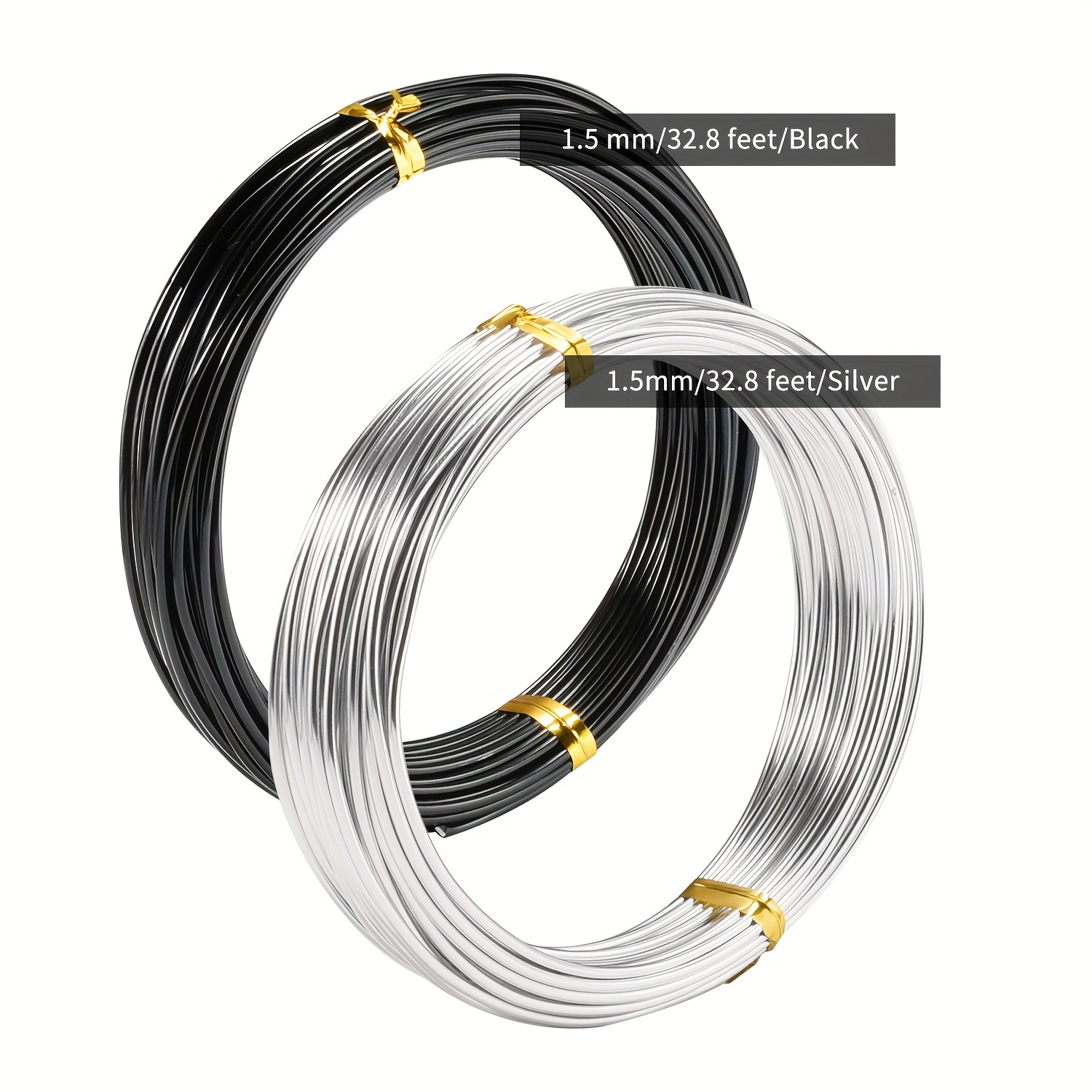 16 Gauge Silver + Black + Pliers Craft Aluminum Wire Easy - Temu Canada
