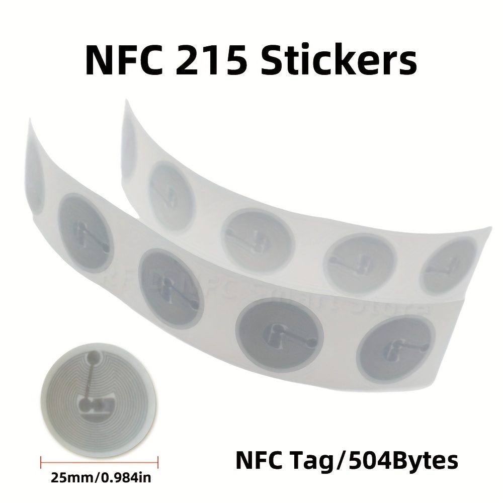 Ntag 215 Tags Stickers Blank Rewritable Pvc Nfc Card Round - Temu Germany
