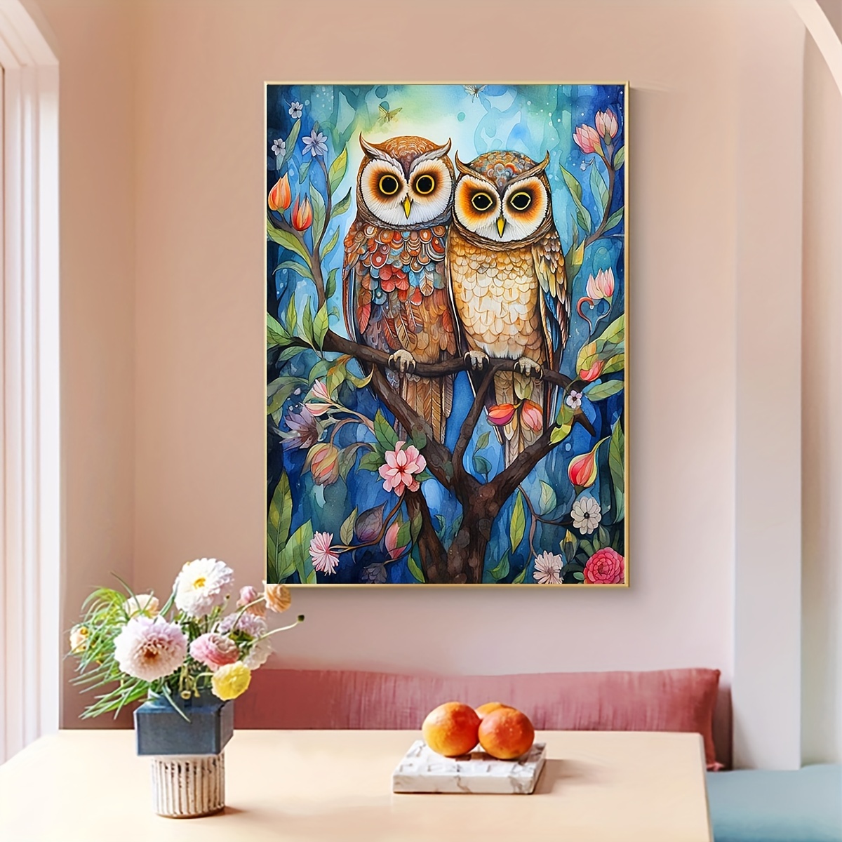 5d Owl Diamond Painting Night Owl Diamond - Temu