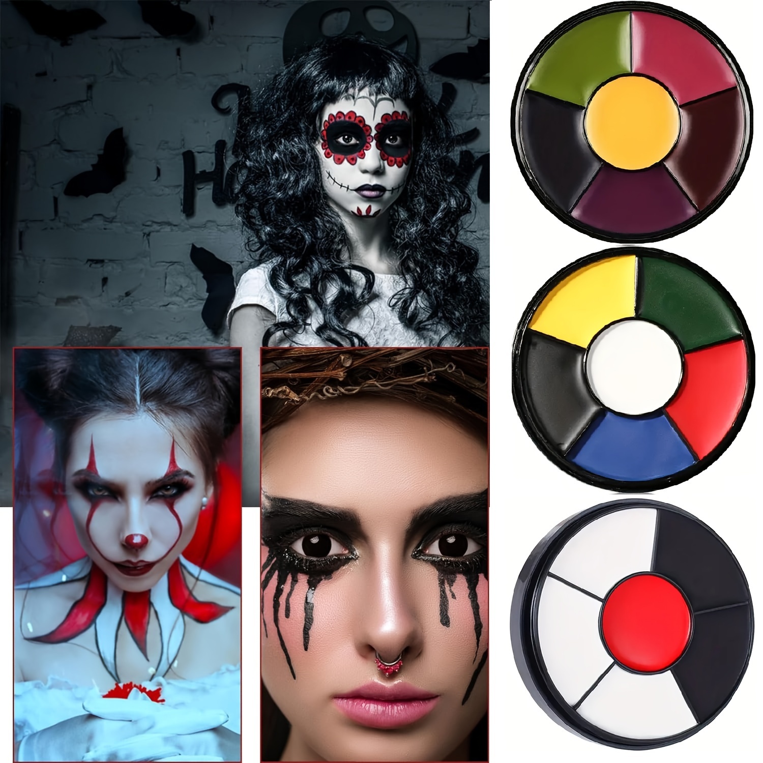 Black Face Paint Stick - 3.8g Halloween Face Body Eye Paint Skeleton Ghost  Skull Cosplay Costume Professional SFX Corpse Special Effects Makeup Kit