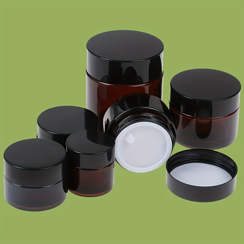 Black Round Empty Glass Jars - Temu