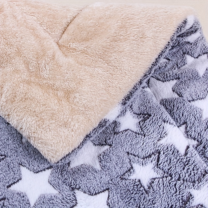 Cartoon Heart Print Pet Mat Double Layer Cushion All Seasons Cat Bed Mat