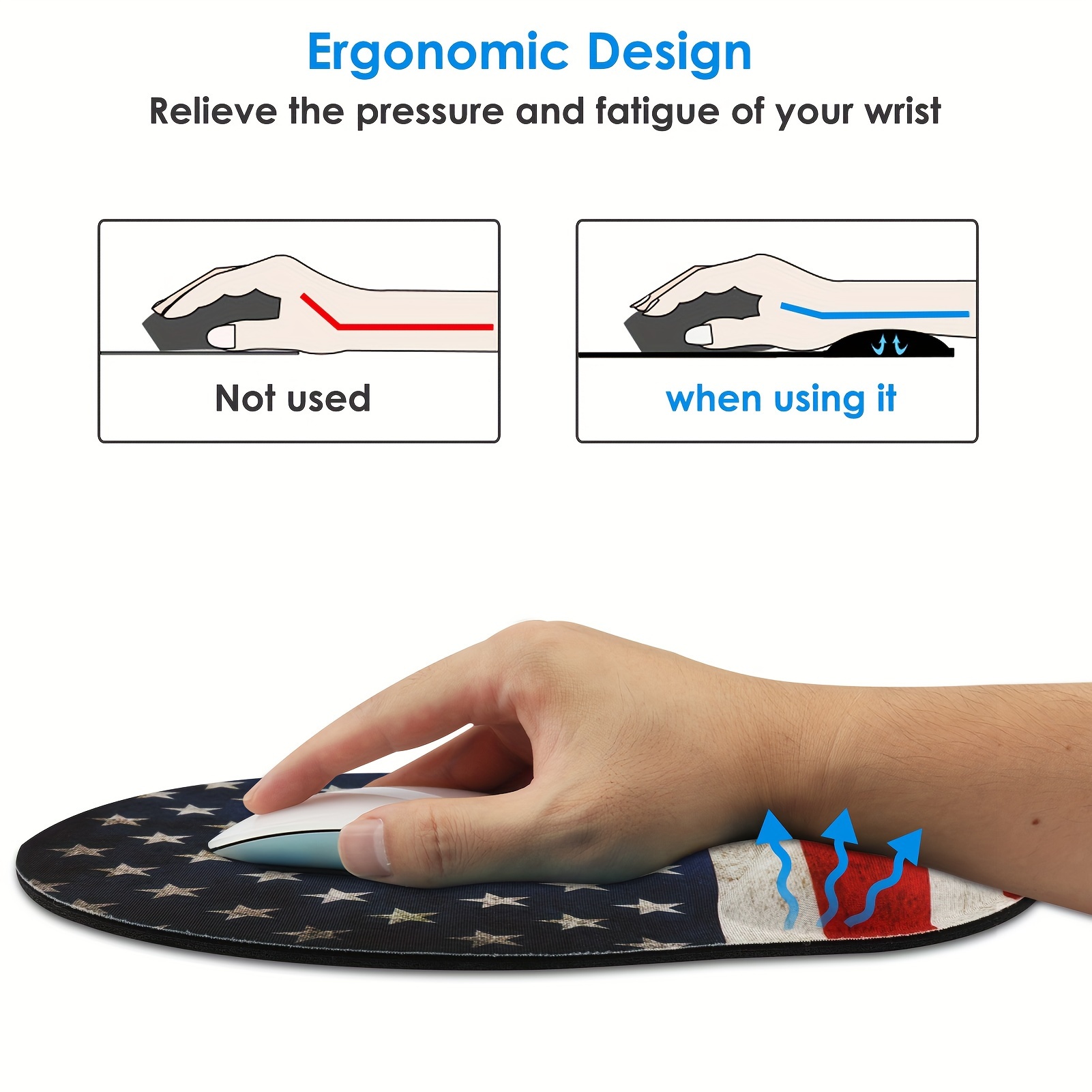 Mouse Pad Wrist Support Ergonomic Gel Mouse Pad Wrist Rest - Temu