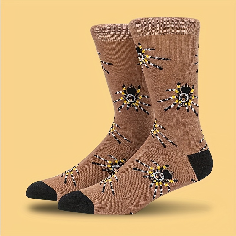 Mens Socks With a Tiger Print Design Pattern Cotton Novelty Gift