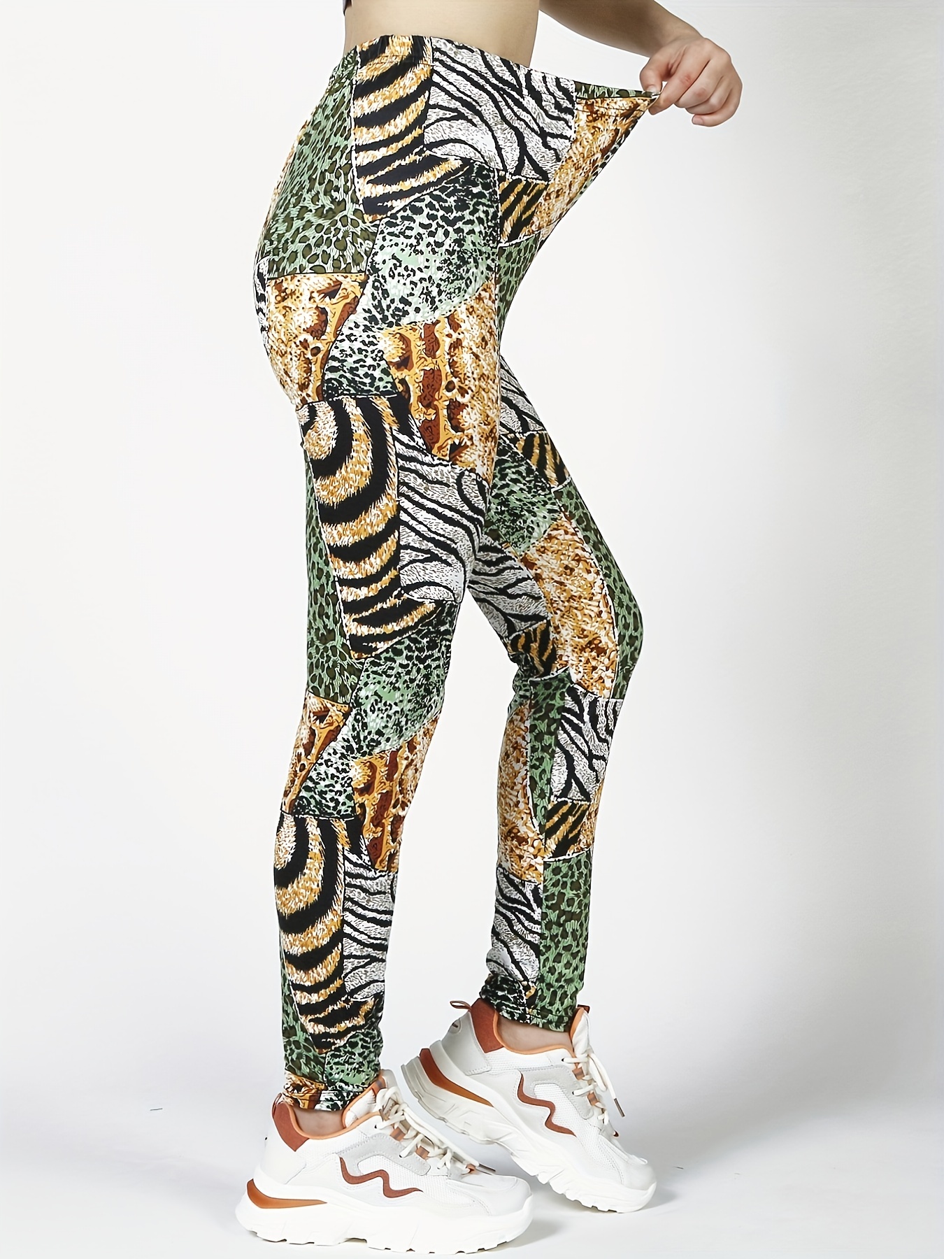 African Animal Leopard Tiger Zebra Skin Print Leggings Alternative Fashion  Trend