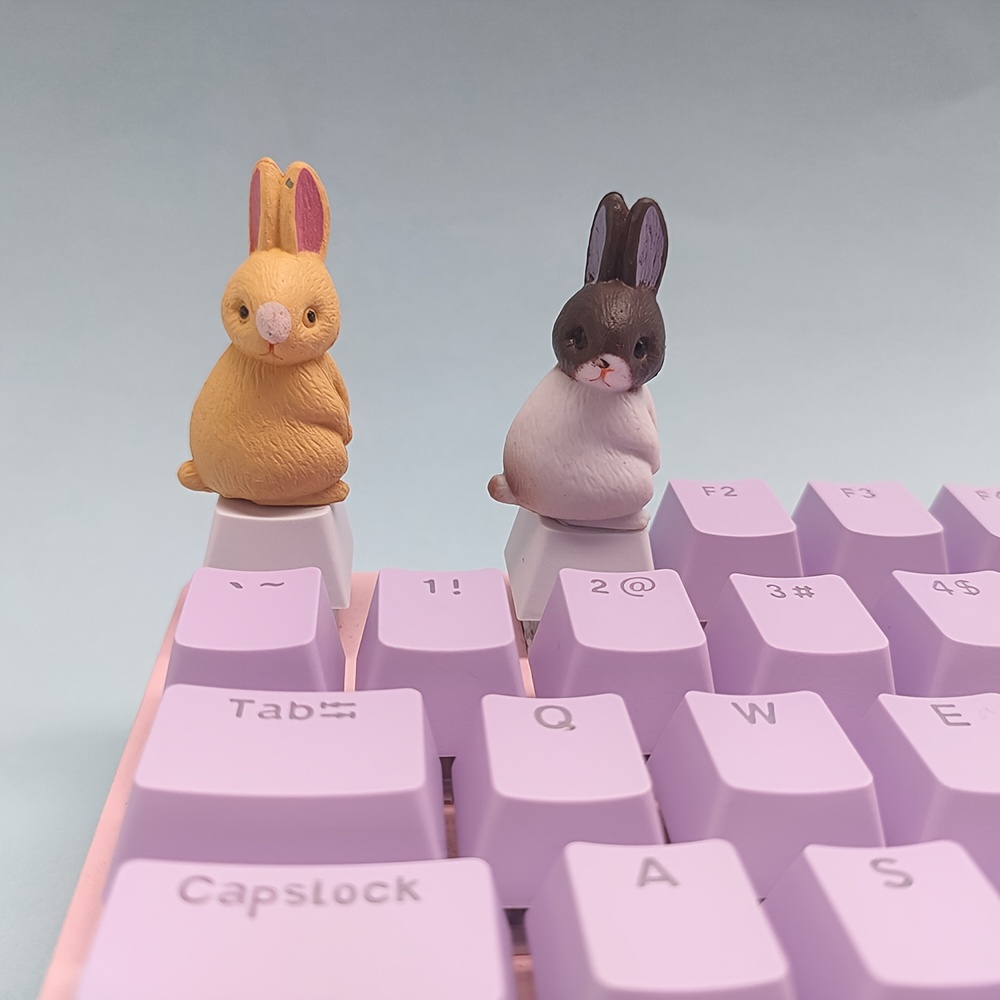 Teclas personalizadas para teclado mecánico, accesorio bonito de Anime,  púrpura, rosa, Kawaii Cherry Mx Esc Artisan