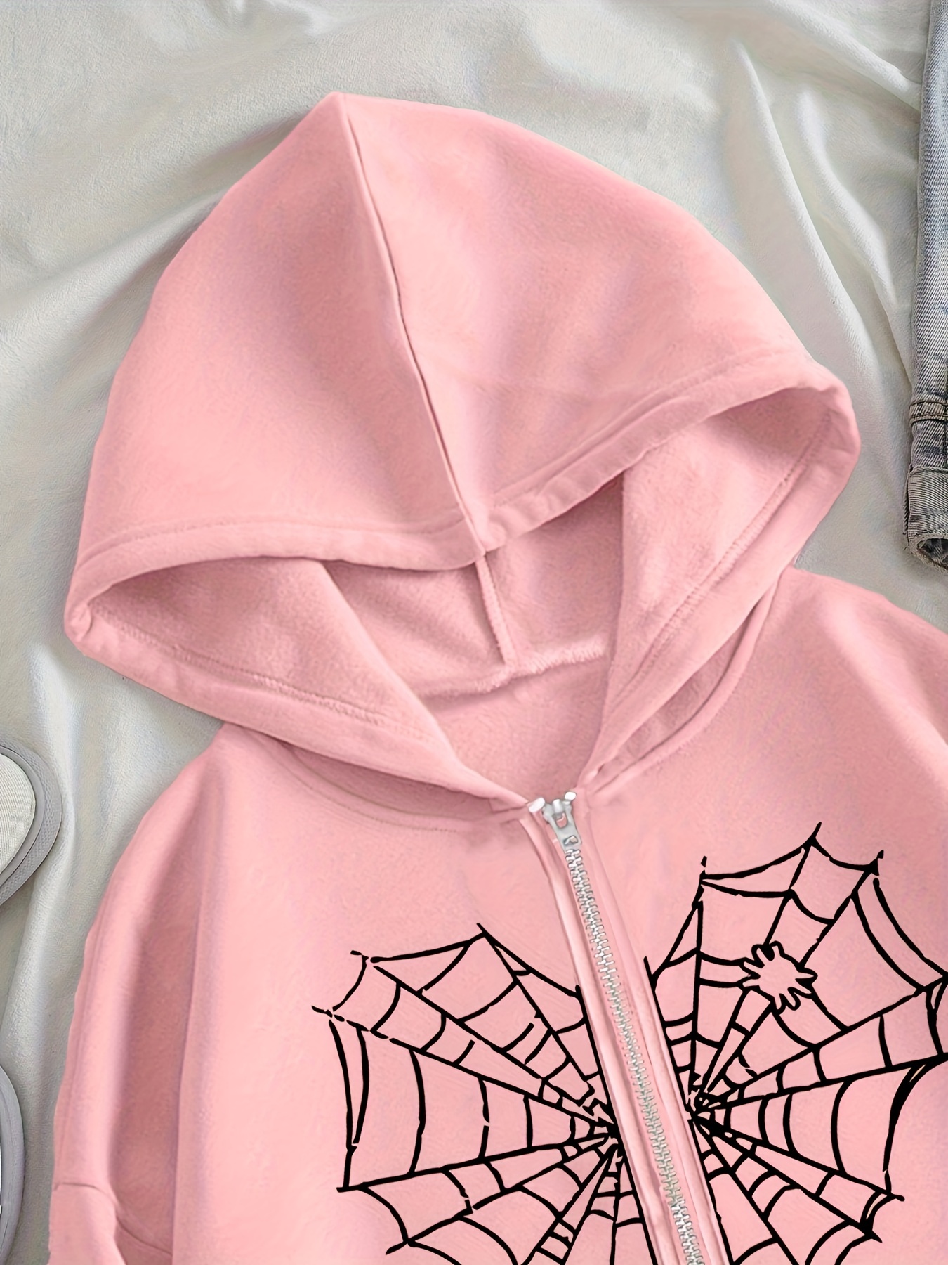 Zip Up Hoodie Yk2 Cotton Women Zipper Hooded Sweatshirt Jacket