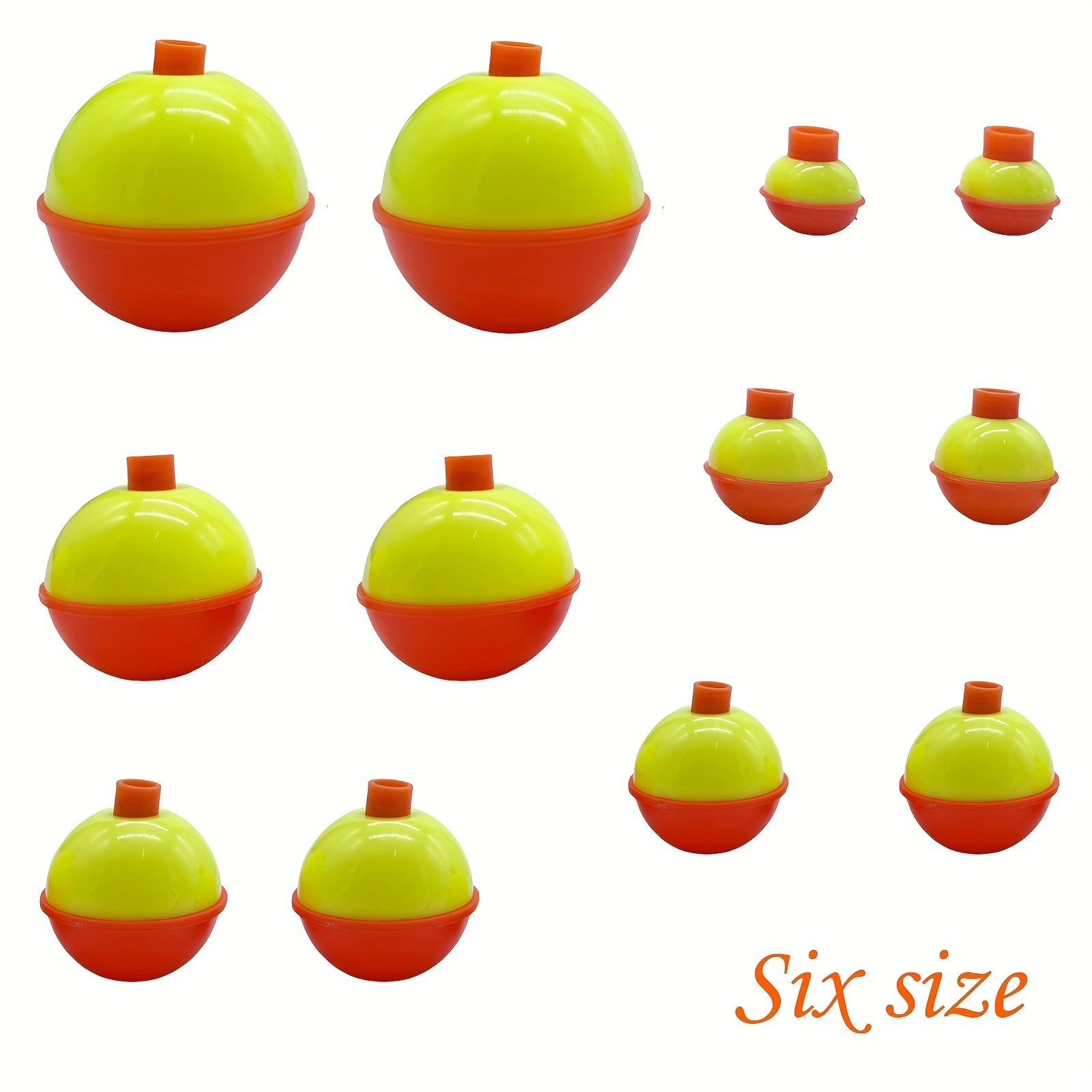 12pcs Fishing Float, Hard ABS Fishing Bobber Bulk, Push Button Round Buoy  Floats For Fishing Tackle Accessories, 2/1.75/1.5/1.25/1/0.75 Inch