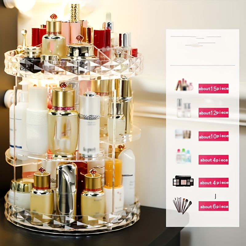 Rotating Cosmetic Storage Box Desktop Organizing Shelf
