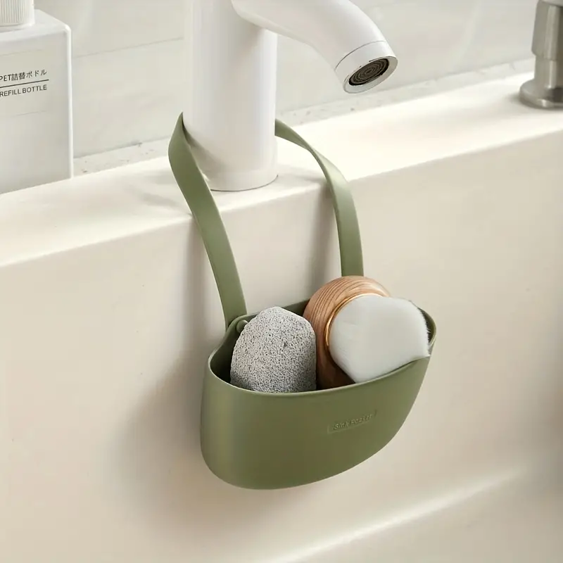 Adjustable Snap-on Sink Drain Hanging Basket, Drying Rack, Sink Drain Rack,  Soap Sponge Holder, Wash Cloth Organizer, Bathroom Soap Shelf, Home Kitchen  Supplies - Temu