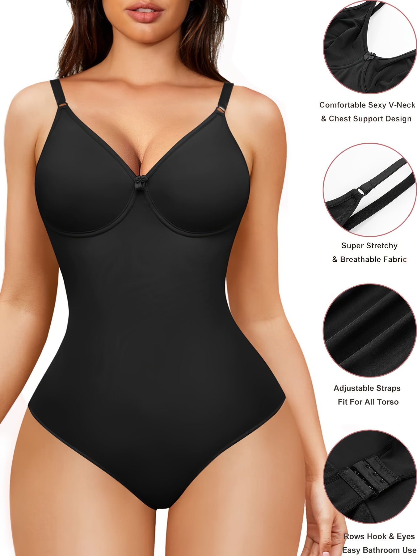 Bodysuit Shapewear Women Tummy Control Slim Body Shaper - Temu