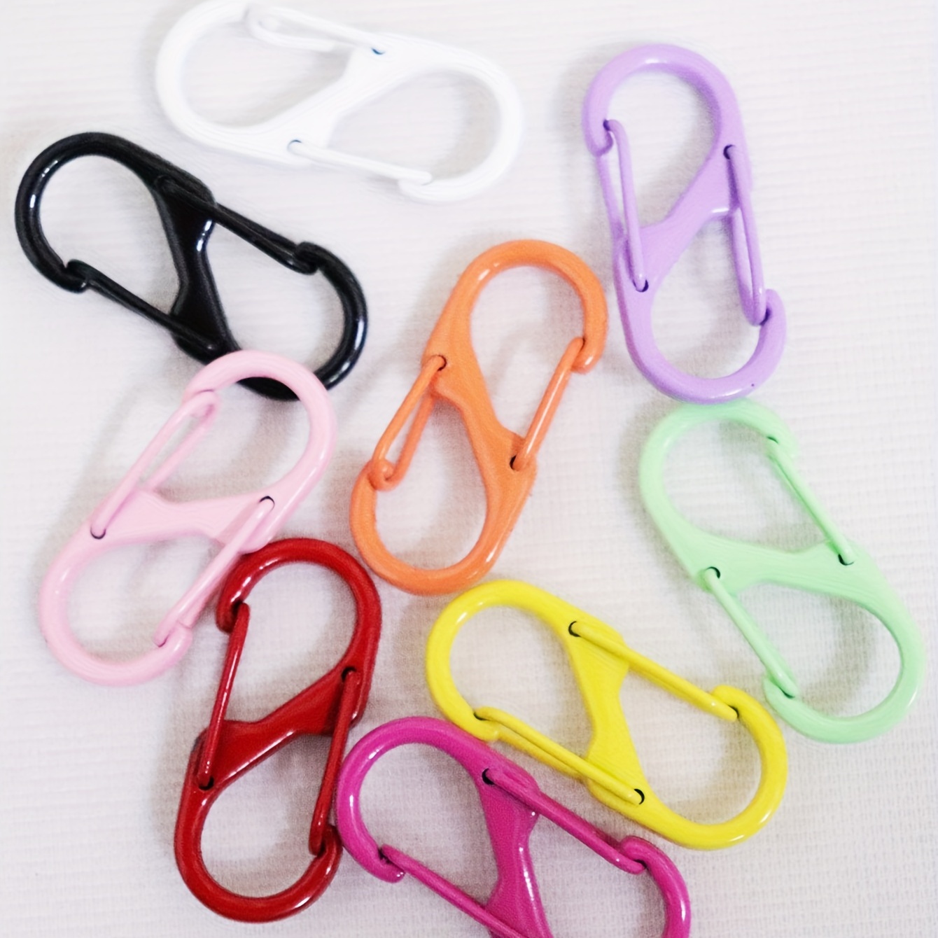 5pcs Pack Color Alloy Buckle Double Headed S Shaped Spring Hanging Buckle 8  Character Key Chain Anti Lost Insurance Backpack External Connection Ring, Today's Best Daily Deals