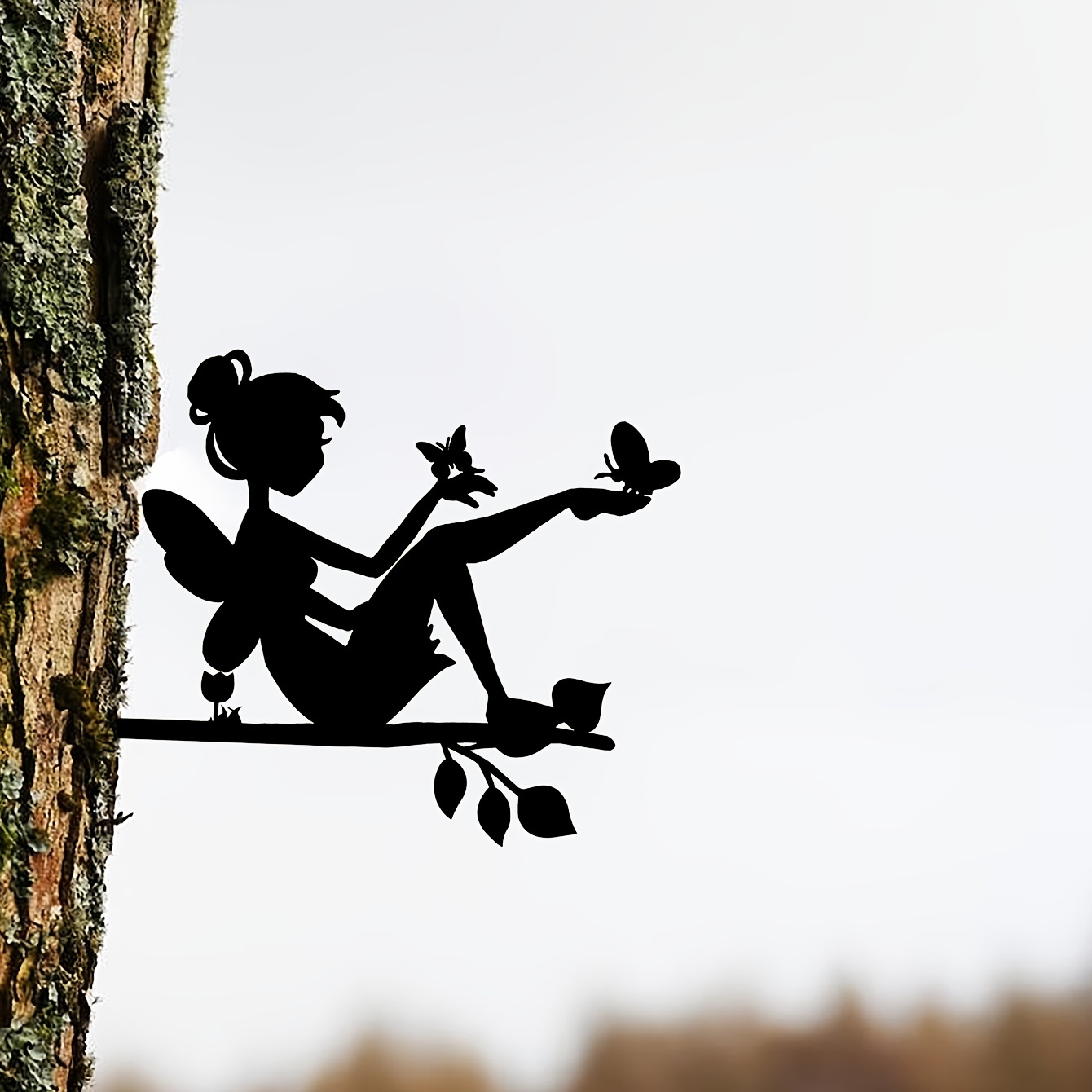 Butterfly Fairy Silhouette Statue Tree Decoration Hanging Fairy Swing  Crafts S